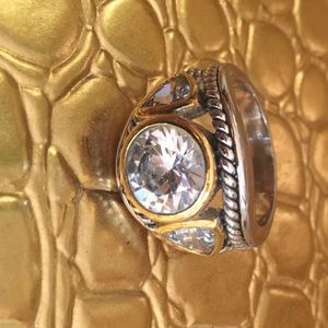 Faux fab diamond statement ring